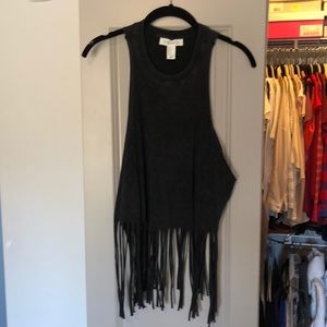 Boho style tank with FRINGE